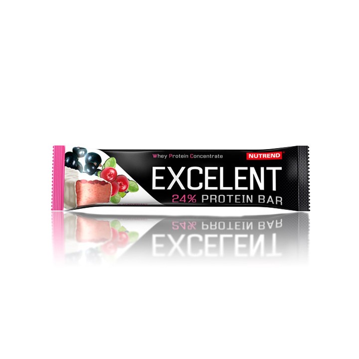 Nutrend EXCELENT proteiinibatoon 85 g, mustsõstramaitseline jõhvikatega Nutrend EXCELENT proteiinibatoon 85 g, mustsõstramaitseline jõhvikatega