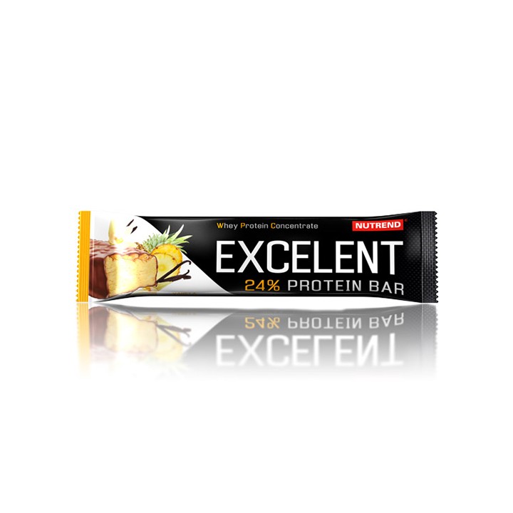 Nutrend EXCELENT proteiinibatoon 85 g, vaniljemaitseline kookospähklitega Nutrend EXCELENT proteiinibatoon 85 g, vaniljemaitseline kookospähklitega