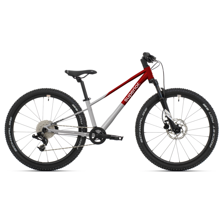 Lasteratas Superior Team 24 Gloss Brushed Alu / Red